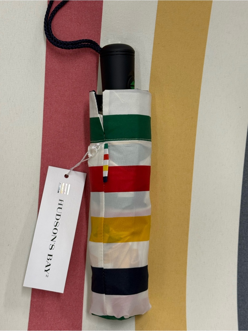 HBC - Hudson's Bay Stripes Signature Umbrella, Multi-Coloured, 38-in - BRAND NEW